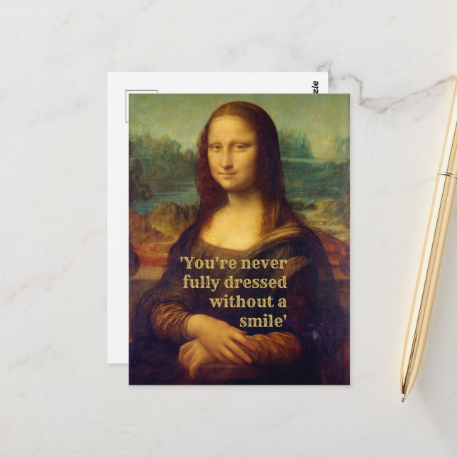 Mona Lisa Postcard (Front/Back In Situ)