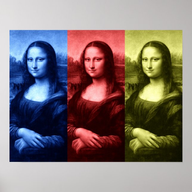 Mona Lisa Primary Colours Poster (Front)