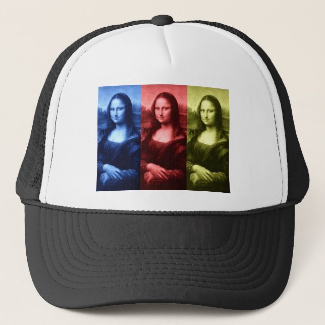 Mona Lisa Primary Colours Trucker Hat (Front)