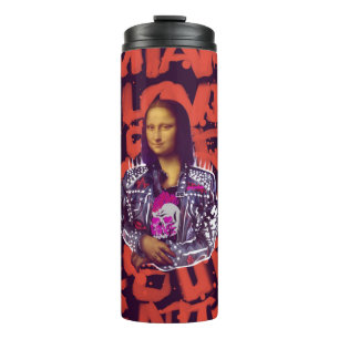 Mona Lisa Punk Art Thermal Tumbler