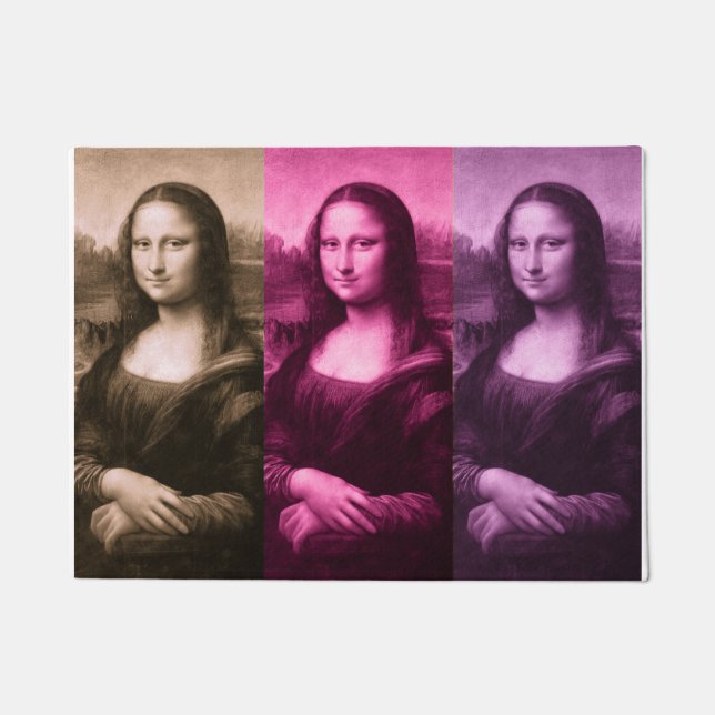 Mona Lisa Purple Pink Chocolate Doormat (Front)