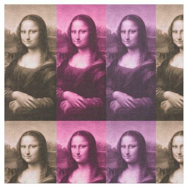 Mona Lisa Purple Pink Chocolate Fabric (Close Up)