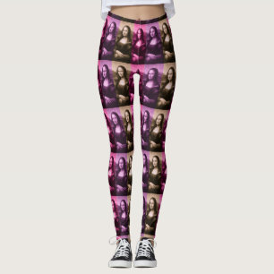 Mona Lisa Purple Pink Chocolate Leggings