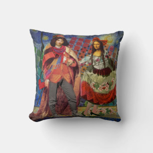Mona Lisa Romantic Funny Colourful Artwork Cushion