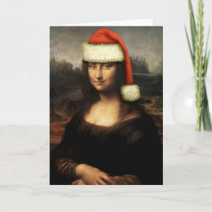 Mona Lisa Santa Greeting Card