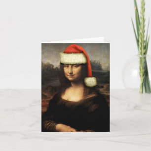 Mona Lisa Santa Note Card