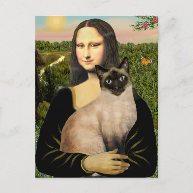 Mona Lisa - Seal Point Siamese cat Postcard (Front)