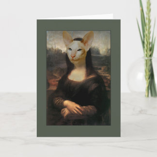 Mona Lisa Siamese Cat Card