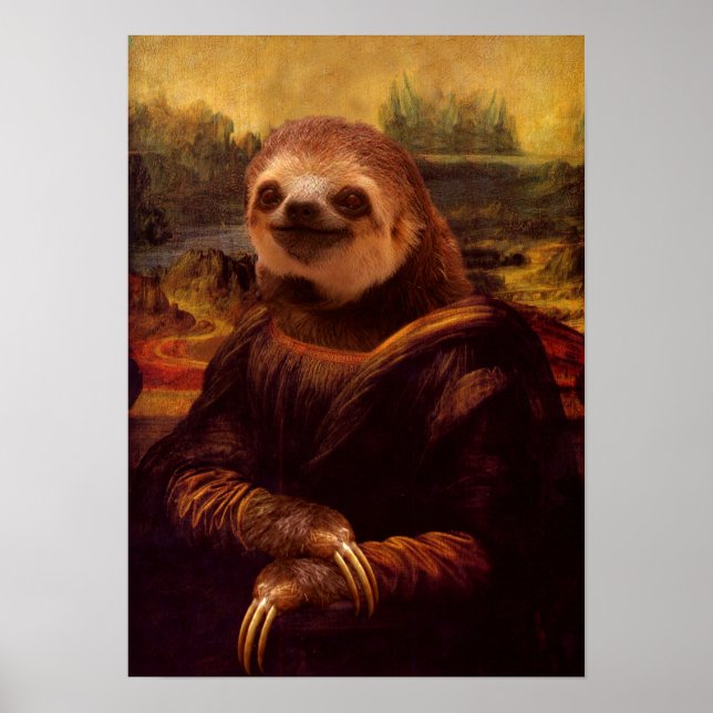 Mona Lisa Sloth Poster (Front)