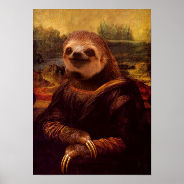 Mona Lisa Sloth Poster (Front)