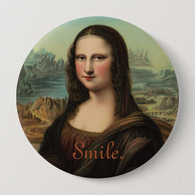 Mona Lisa Smile Button (Front)