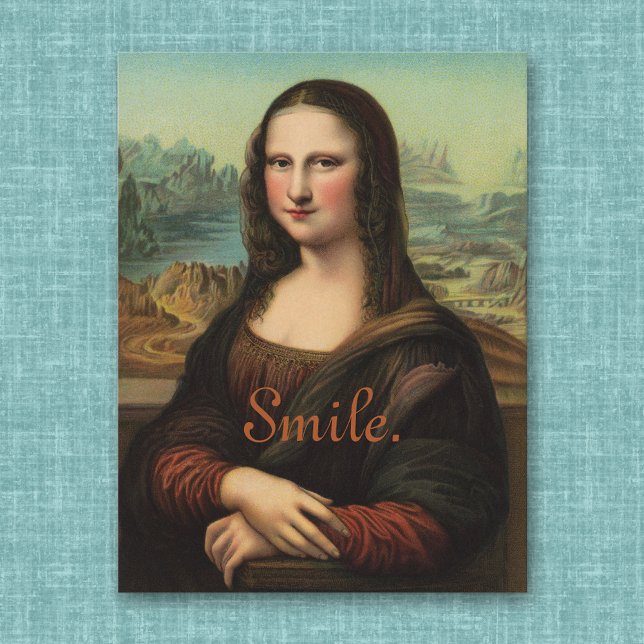 Mona Lisa Smile Postcard (Creator Uploaded)