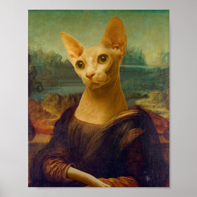 Mona Lisa Sphynx `Cat  Poster (Front)