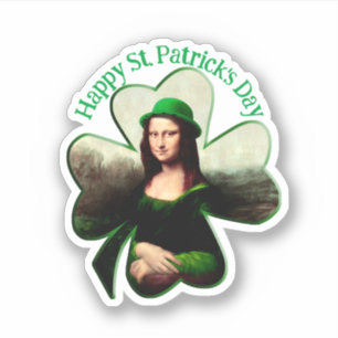 Mona Lisa St. Patrick's Day Clover