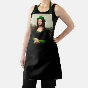 Mona Lisa St. Patrick's Day Clover Apron