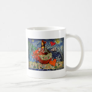 Mona Lisa Starry Night Collage: Whimsical Surreal  Coffee Mug