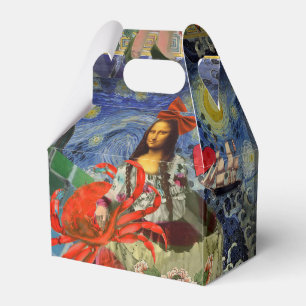 Mona Lisa Starry Night Collage: Whimsical Surreal  Favour Box