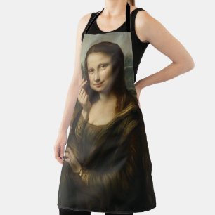 Mona Lisa striking a "Kyun Pose" Apron