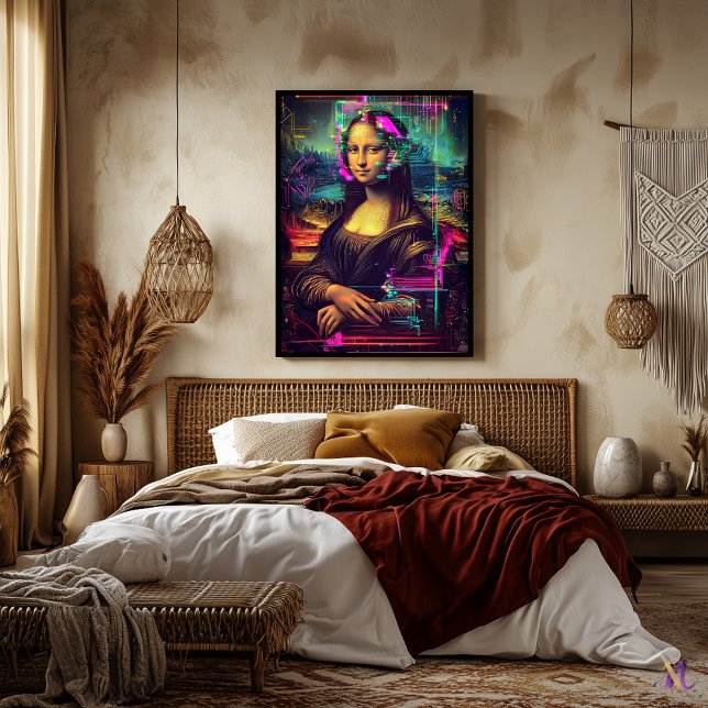 Mona Lisa Synthwave Cyberpunk Art Poster (Creator Uploaded)