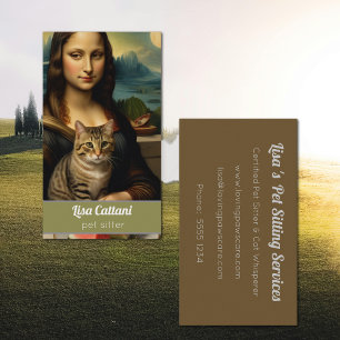 Mona Lisa& tabby cat Business Card