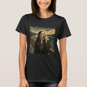 Mona Lisa The Scream Halloween Costume Party Art  T-Shirt