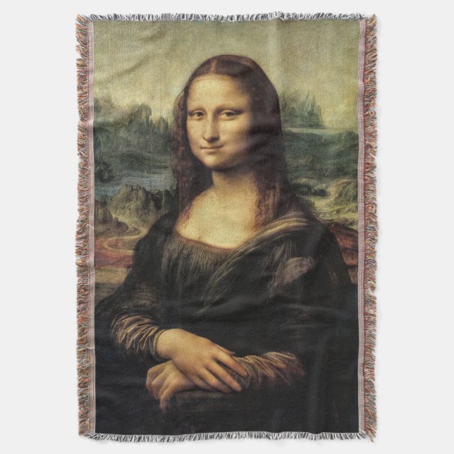 Mona Lisa  Throw Blanket (Front Vertical)