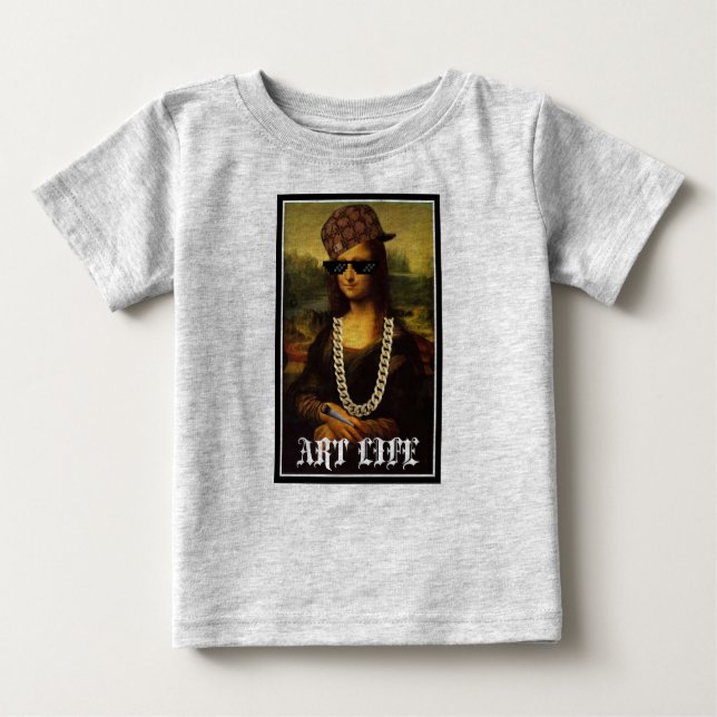 Mona Lisa Thug Life Art Life Baby T-Shirt (Front)