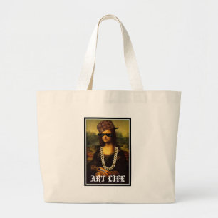 Mona Lisa Thug Life Art Life Large Tote Bag