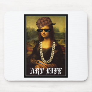 Mona Lisa Thug Life Art Life Mouse Pad