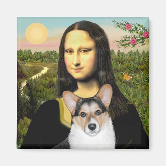 Mona Lisa - Tri Colour Welsh Corgi 10 Magnet (Front)