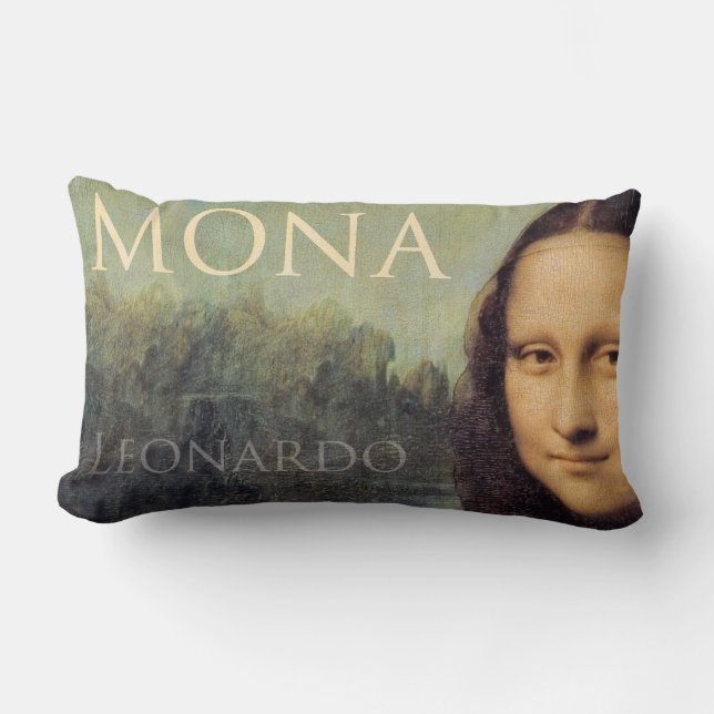 MONA LISA two sided face Lumbar Cushion (Front)