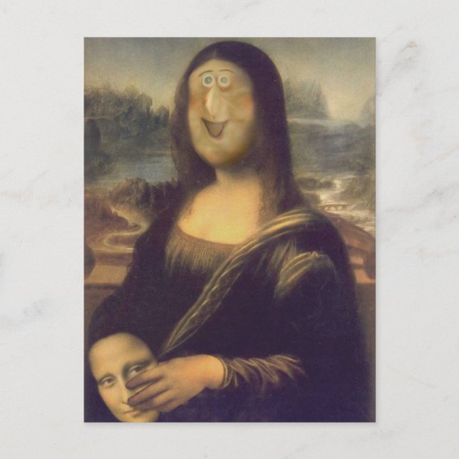 Mona Lisa Unmasked Postcard (Front)