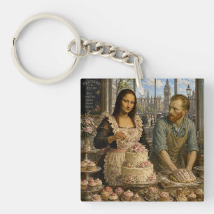 Mona Lisa & Van Gogh Bake Off Key Ring