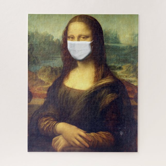Mona Lisa Via Corona Virus Jigsaw Puzzle (Vertical)