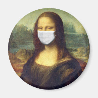 Mona Lisa Via Corona Virus Magnet