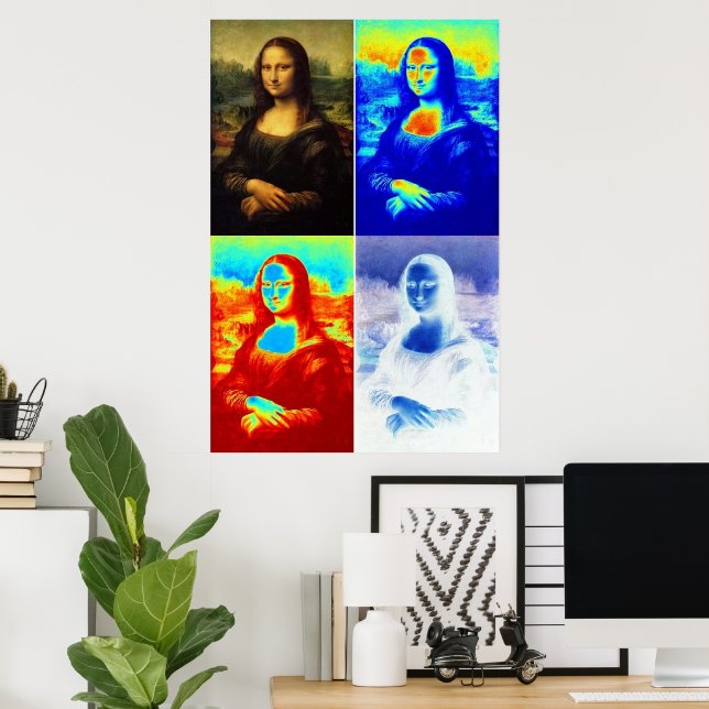 Mona Lisa Warholled Poster (Home Office)