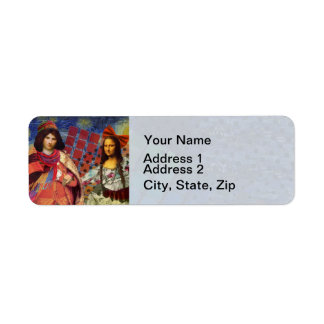 Mona Lisa Whimsical Return Address Label