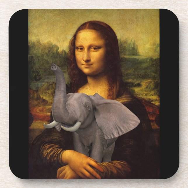 Mona Lisa With Elephant Coaster (Front)