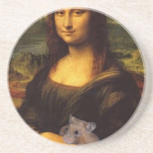 Mona Lisa With Hamster Coaster