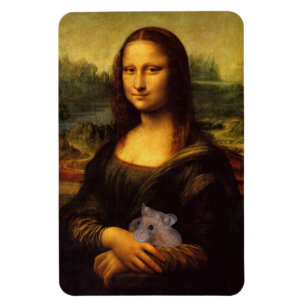 Mona Lisa With Hamster Magnet