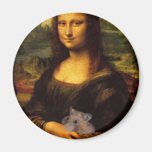 Mona Lisa With Hamster Magnet