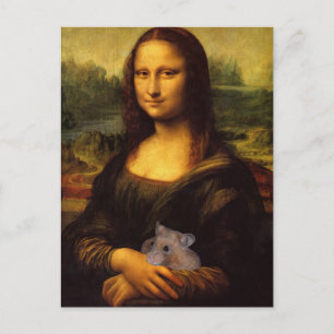 Mona Lisa With Hamster Postcard