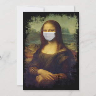 Mona Lisa With Mask Invitation