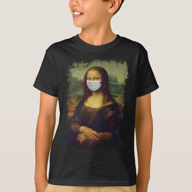 Mona Lisa With Mask T-Shirt (Front)