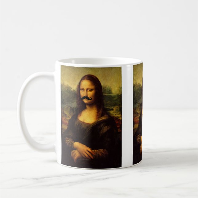 Mona Lisa With Moustache Coffee Mug (Left)
