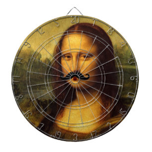 Mona Lisa With Moustache Dartboard