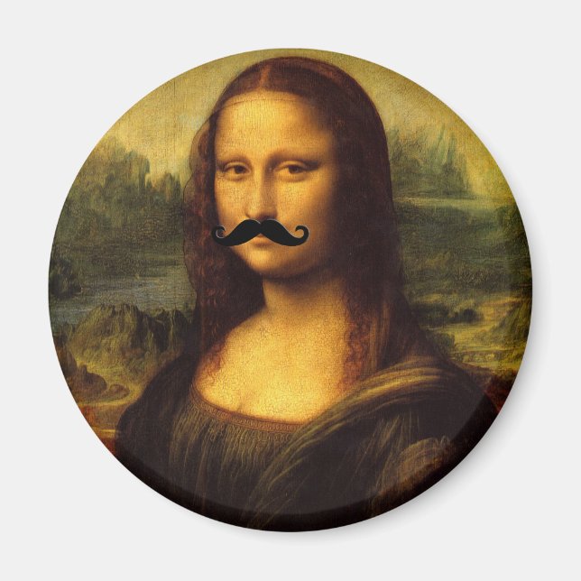 Mona Lisa With Moustache Magnet (Front)