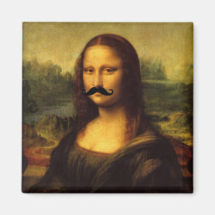 Mona Lisa With Moustache Magnet