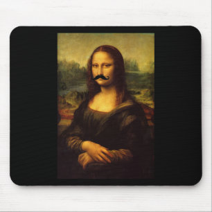 Mona Lisa With Moustache Mouse Pad
