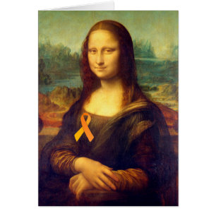 Mona Lisa With Orange Ribbon